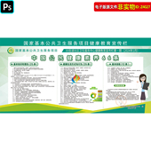 中国公民健康素养66条展板宣传栏健康生活方式 知识解读看板PS素材