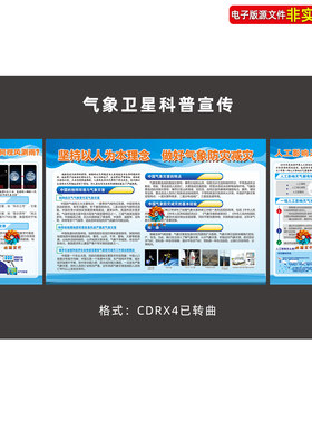 气象防灾减灾知识展板宣传栏风云四号气象卫星人工影响天气素材