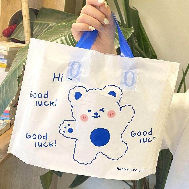 卡通服装袋童装服装店手提塑料袋购物袋加厚时尚包装袋子定制logo