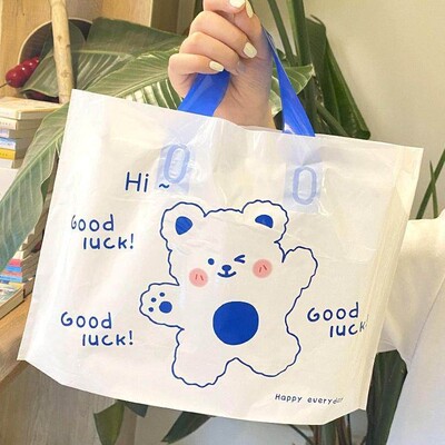 卡通服装袋童装服装店手提塑料袋购物袋加厚时尚包装袋子定制logo