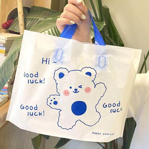 卡通服装袋童装服装店手提塑料袋购物袋加厚时尚包装袋子定制logo