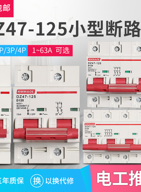 DZ47-125空开断路器空气开关DZ47-100C45 125A80A63A过载短路保护