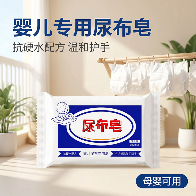 180克婴儿尿布皂宝宝皂新生儿宝宝洗衣皂/尿布皂