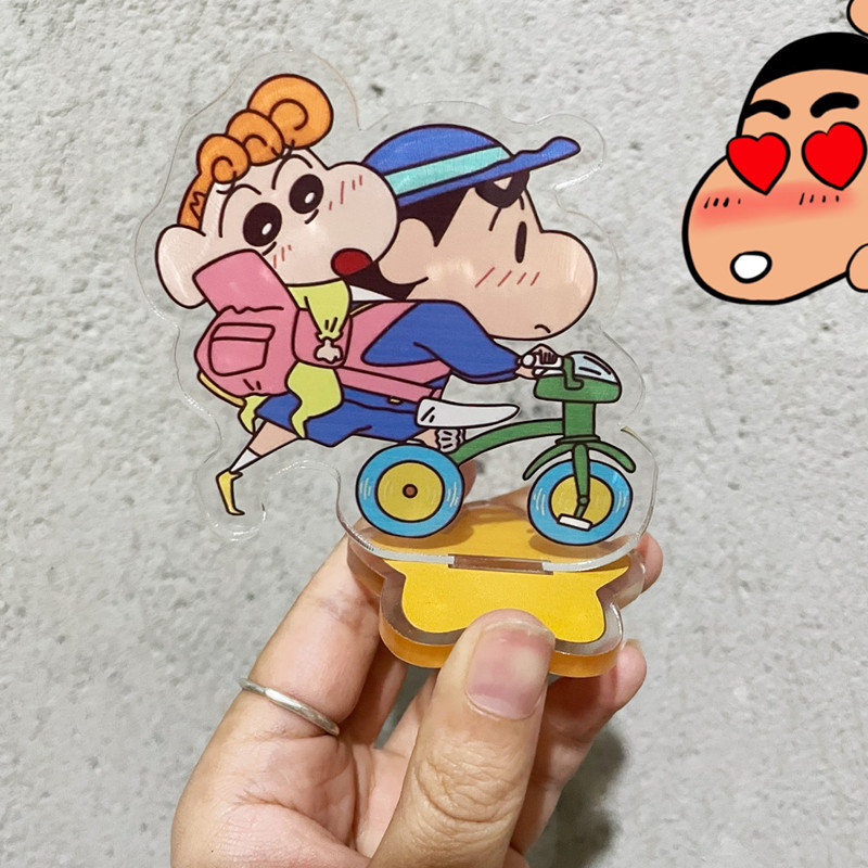 蜡笔小新小立牌亚克力摆件妮妮小葵阿呆风间正南一家人广志自行车
