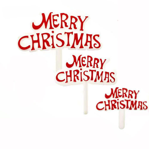 圣诞蛋糕装饰插牌 圣诞插件MERRY CHRISTMAS CAKE TOPPER