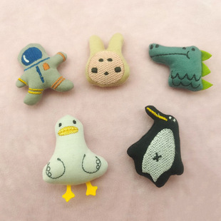 日系针织动物充棉公仔DIY毛绒胸针儿童鞋袜配件围巾装饰玩偶