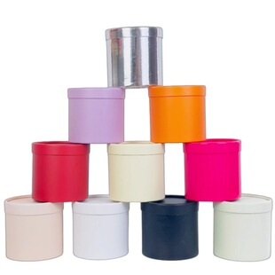 小号抱抱桶单个圆形迷你小花筒橙色花盒花束礼物包装盒鲜花礼盒