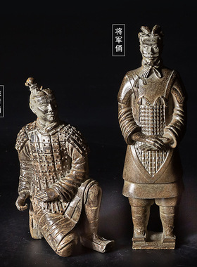 陕西西安旅游纪念品兵马俑博物馆文创将军俑跪射佣树脂摆件冰箱贴