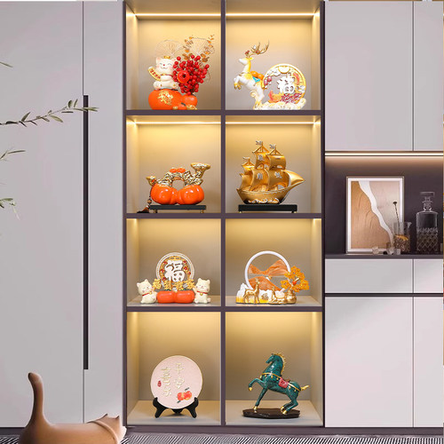 好寓意一帆风顺酒柜装饰品摆件轻奢高档事事如意客厅乔迁新居礼品