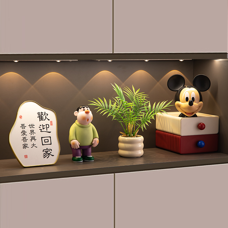 欢迎回家入户玄关米奇装饰品摆件