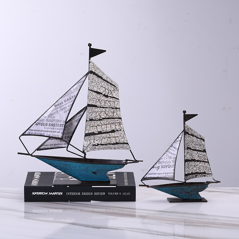 一帆风顺帆船客厅酒柜家居装饰品桌面摆件轻奢高档简约现代办公室