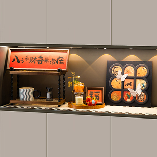 中古风小众入户玄关置物架收纳布置摆件家居好物客厅桌面装饰用品