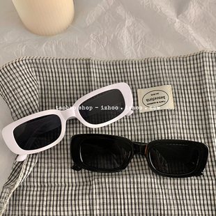 美式Rapper 小框方形墨镜女款高级感防紫外线防晒眼镜太阳镜男女