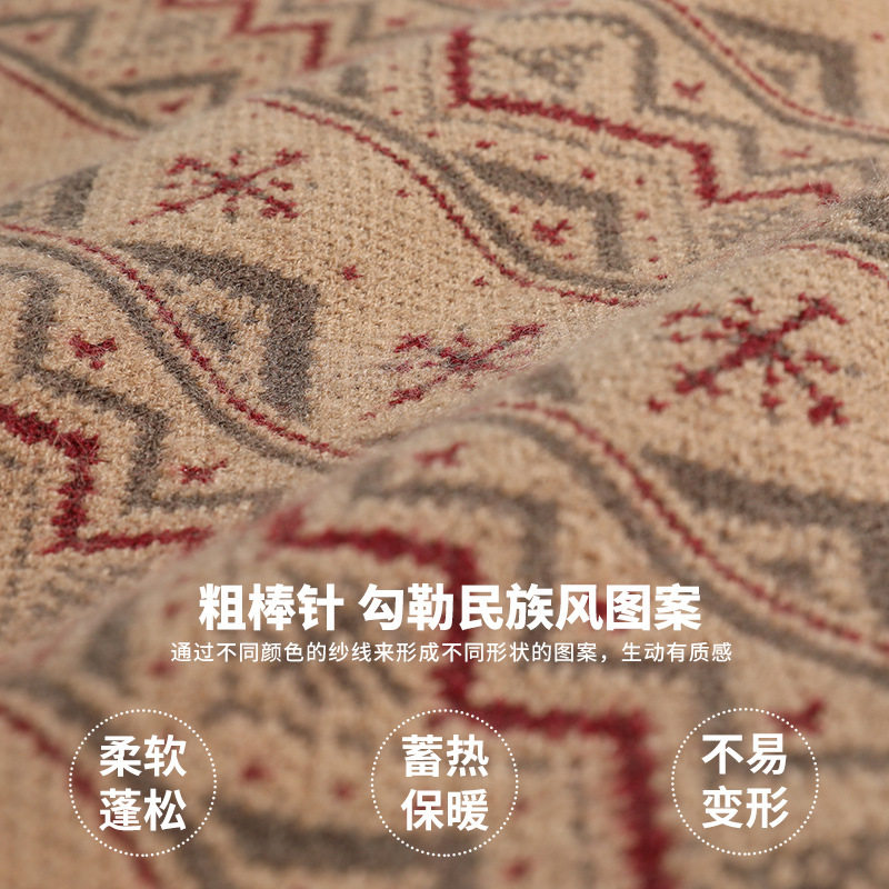 中性2021秋冬新款复古民族风潮流百搭宽松圆领毛衣H4034,针织衫/毛衣,电商A362