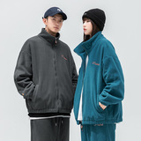 日系2021新款宽松情侣百搭潮牌刺绣摇粒绒夹克外套H3615，男装夹克，电商A362