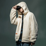 日系2021冬季新款情侣潮流摇粒绒百搭连帽棉服外套H5021，男装棉衣，电商A362