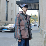 2021冬新款反光印花棉衣男炫彩渐变羽绒棉服外套G5009，男装棉衣，电商A362