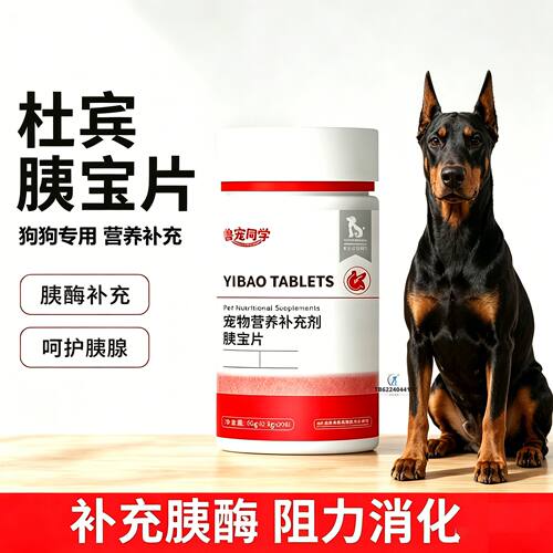 杜宾专用狗狗胰宝片宠物胰腺保健品消化酶狗补胰酶营养复合消化酶