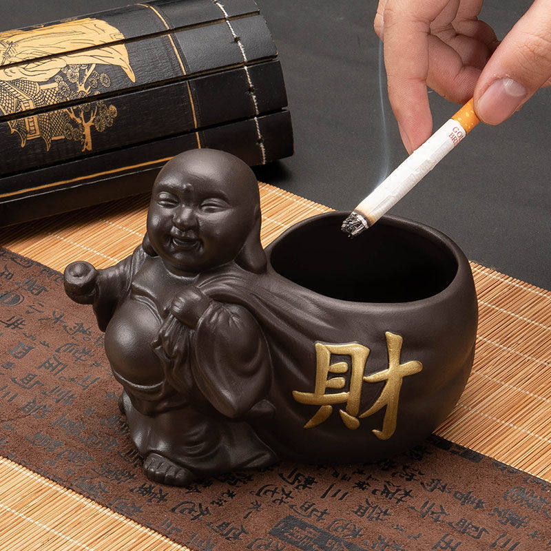 烟灰缸新款创意个性防风防飞灰网红霸气烟灰缸ins高颜值
