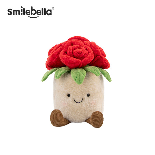 SmileBa奶芙玫瑰花盆栽玩