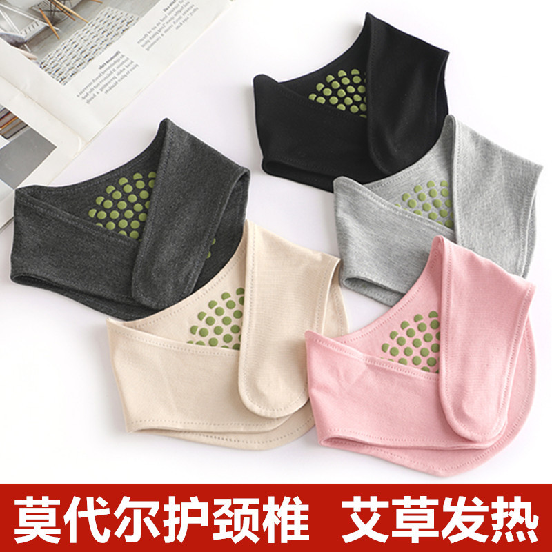 冬季防风围脖围巾女磁扣棉麻