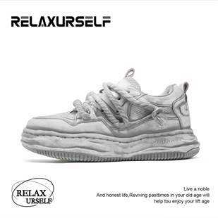 RELAXURSELF潮牌国潮鞋厚底潮鞋透气百搭男鞋增高鞋子