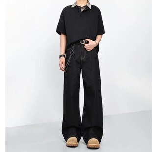 莫狂少年脱浆原牛赛络纺2021M版 百搭不褪色CK922 型原色直筒牛仔裤