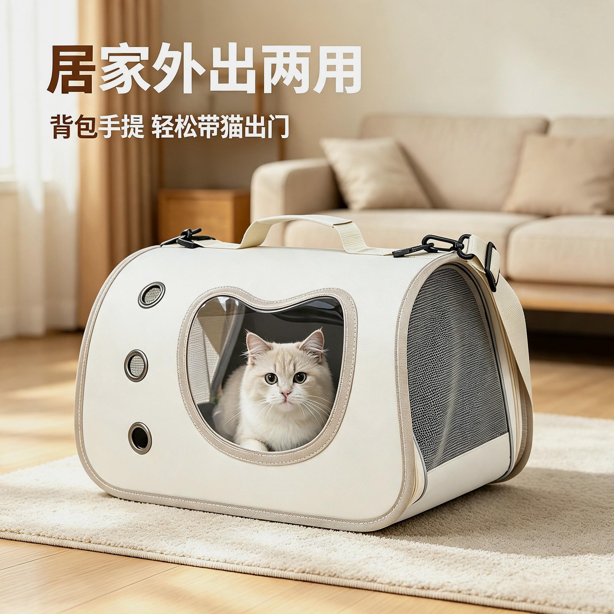 可爱防应激猫包便携外出大容量猫