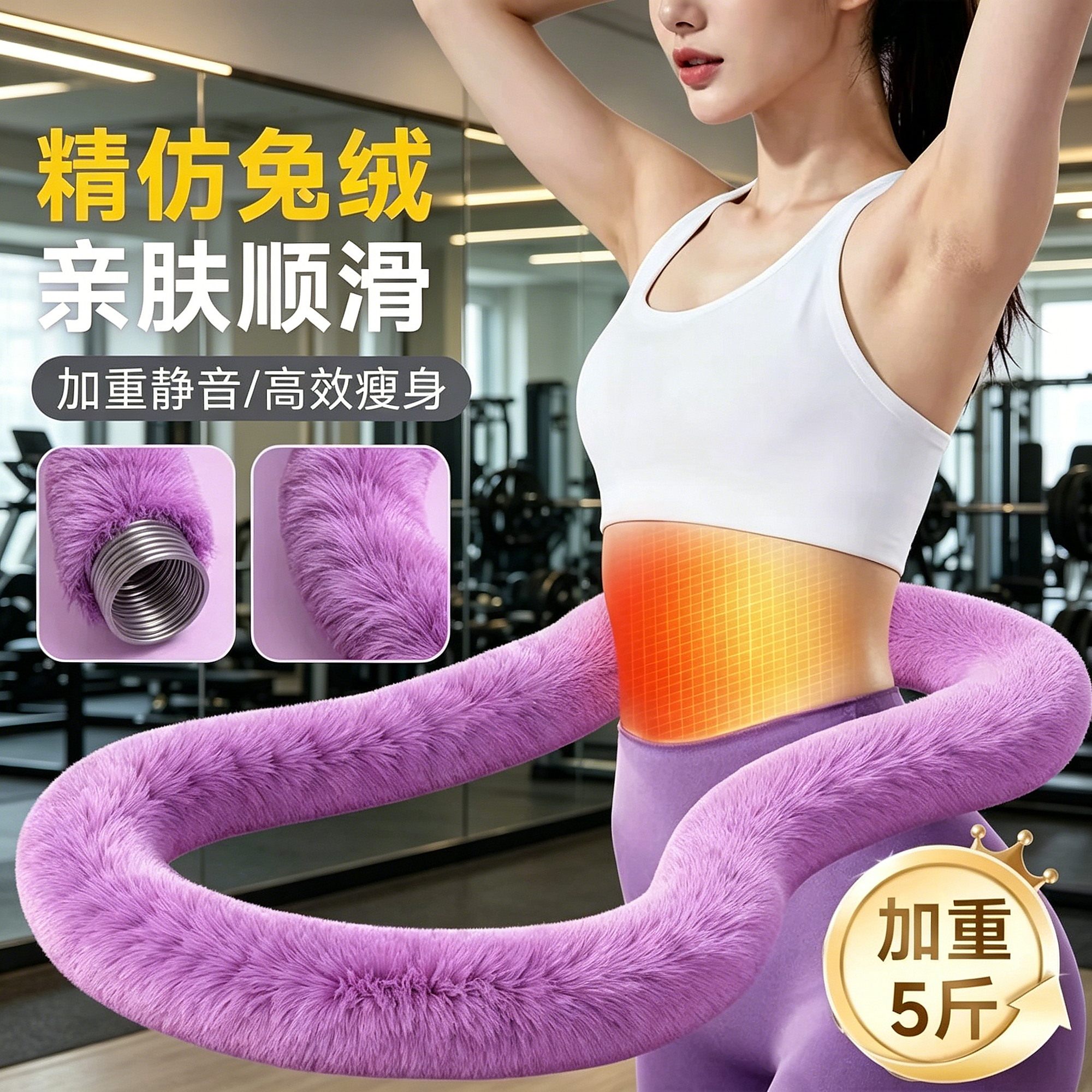 女5斤普拉提弹簧软体呼啦圈软的