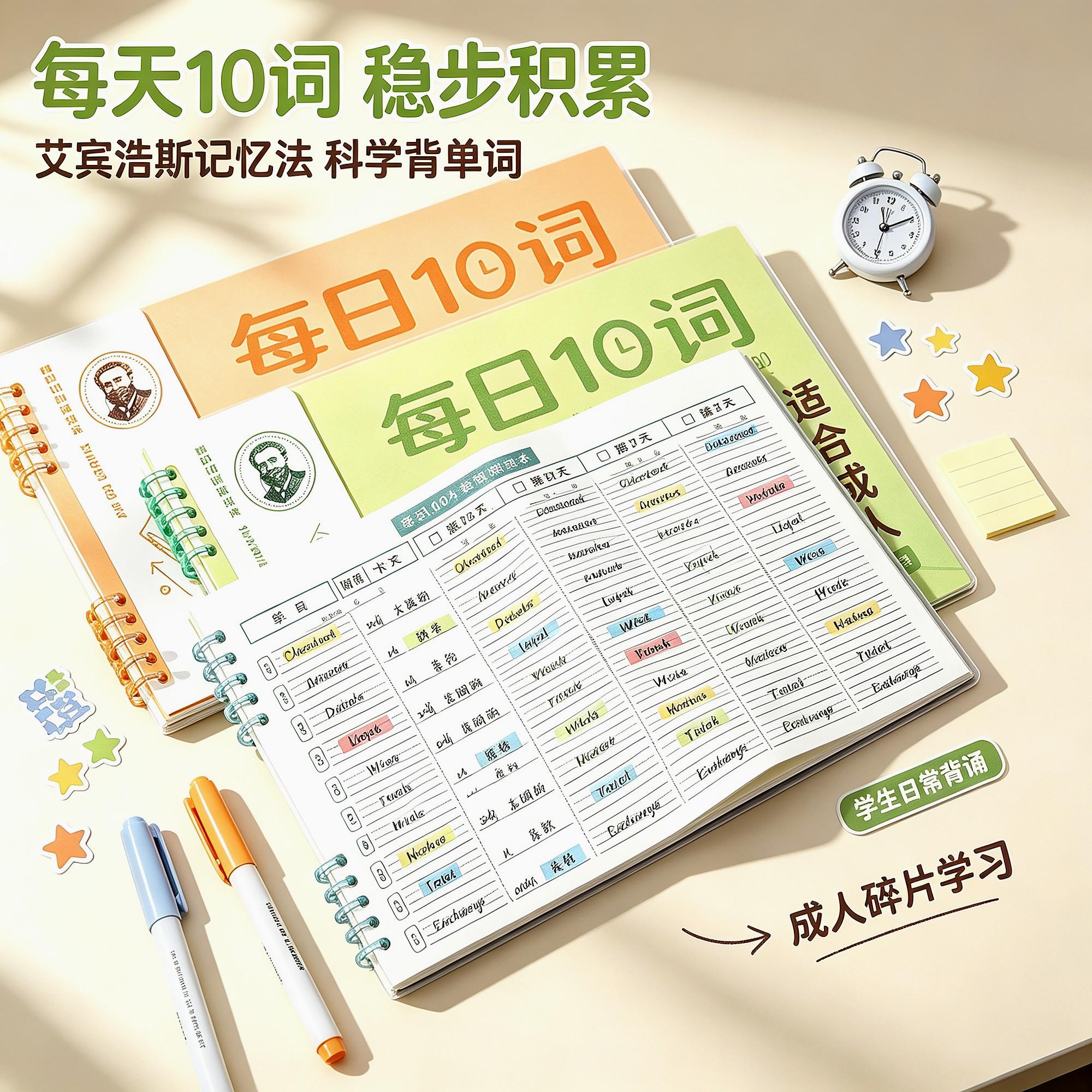 英语单词记背神器默写本艾宾浩