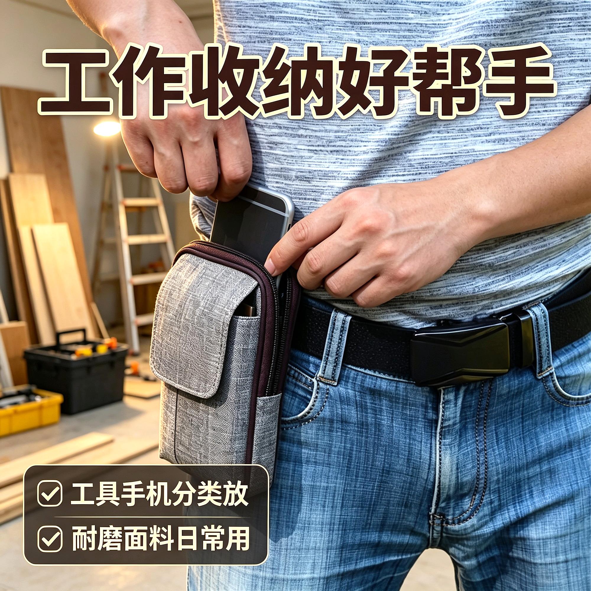 双层多功能老人装的男士工地干