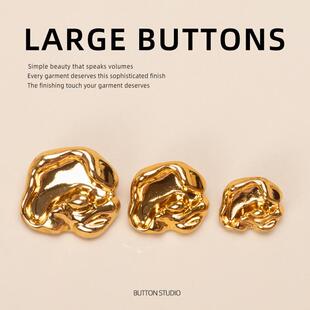 女外套羊绒大衣毛衣开衫扣子高端精致时尚衣服纽扣配件上衣紫色金