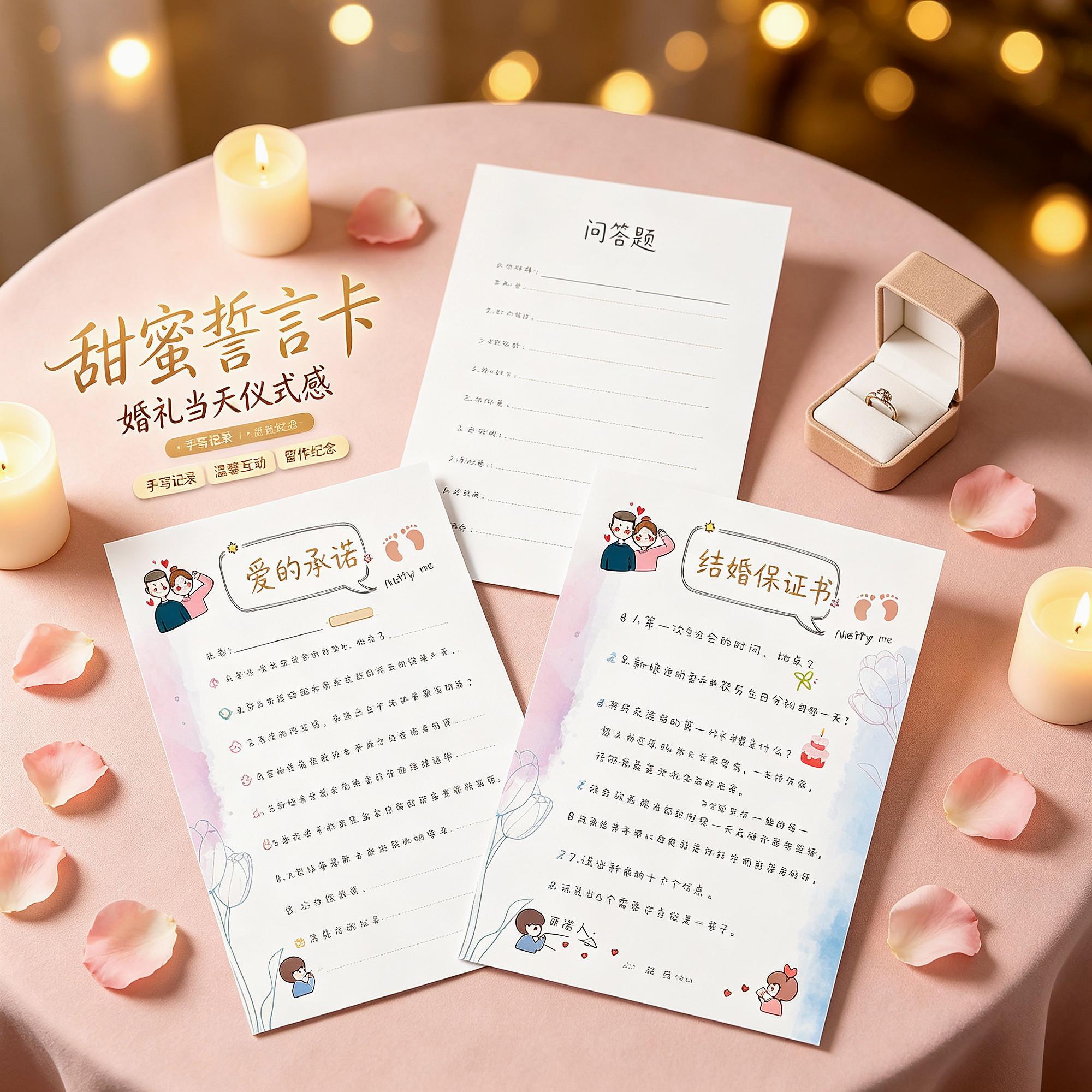 致辞手写宣誓复古接亲结婚誓言