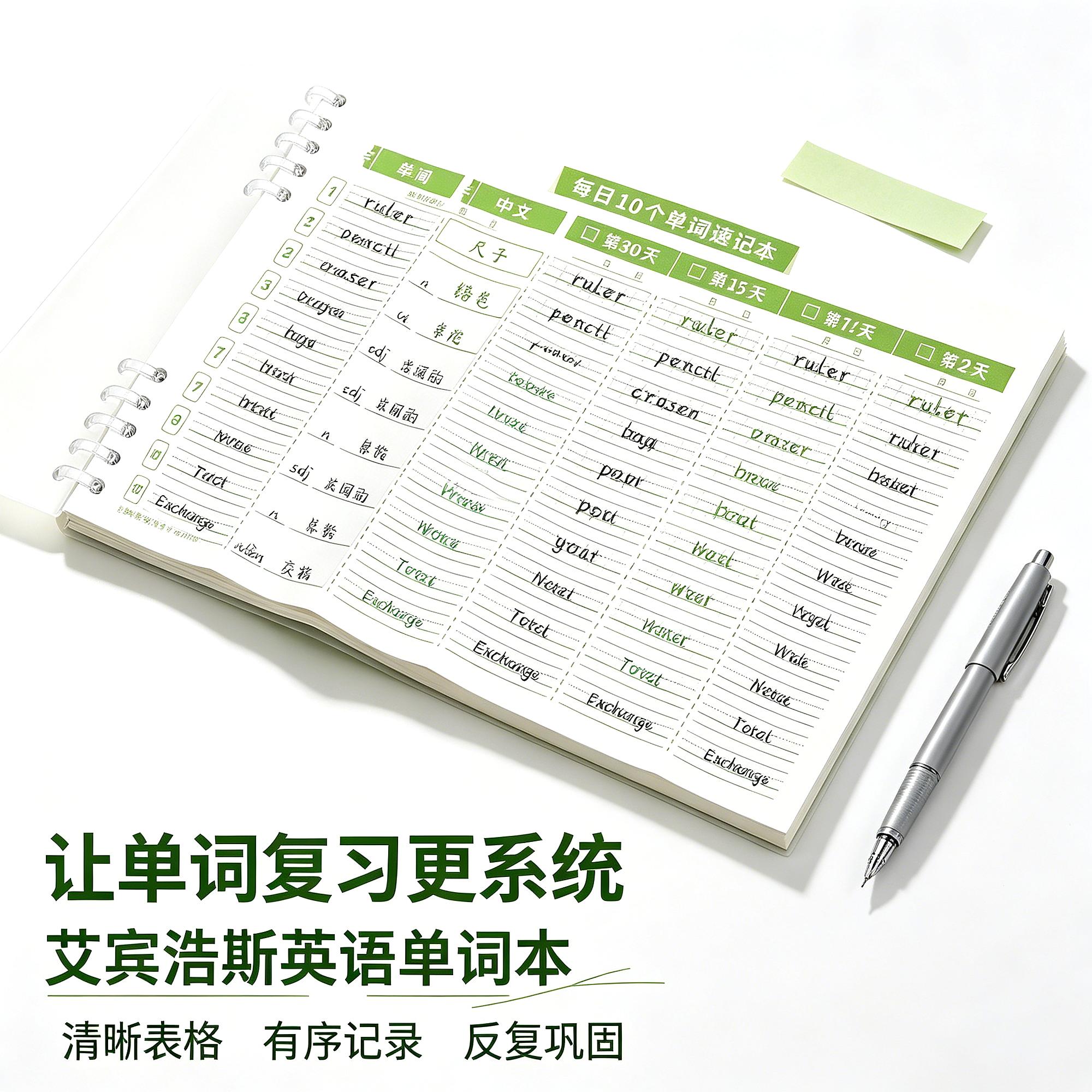 四折叠口袋本英语单词记背神器