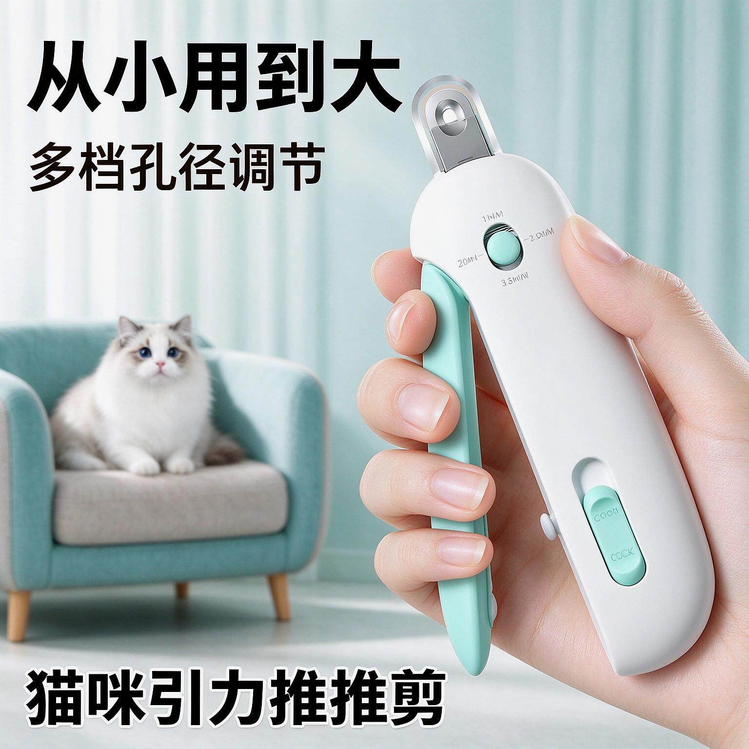 指甲刀调节猫咪宠物指甲剪一体