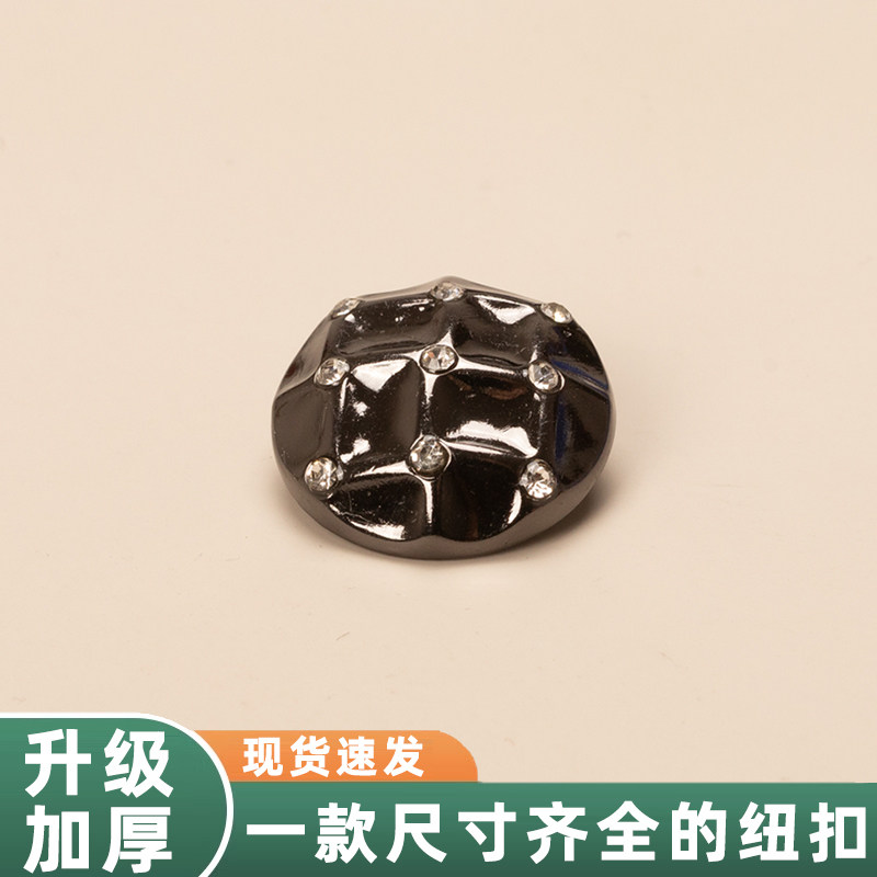 灰色小香风西装外套女士大衣纽扣外套钮扣扣子厚款手腕扣中长款外