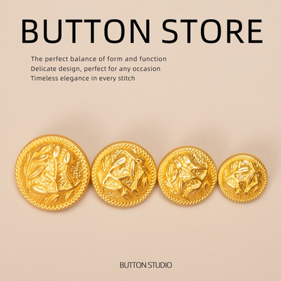 粗毛呢大红色纽扣扣子毛呢灰绿