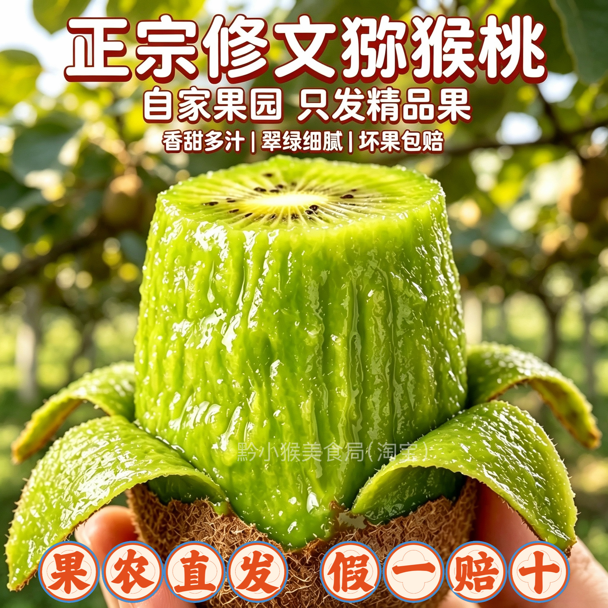 修文猕猴桃贵州贵长绿心鲜果当季新鲜包邮农家产地直发水果图片