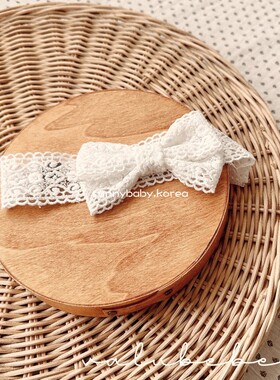 VALU BEBE韩国童装代购26春女婴童宝洋气镂空刺绣蝴蝶结公主发带