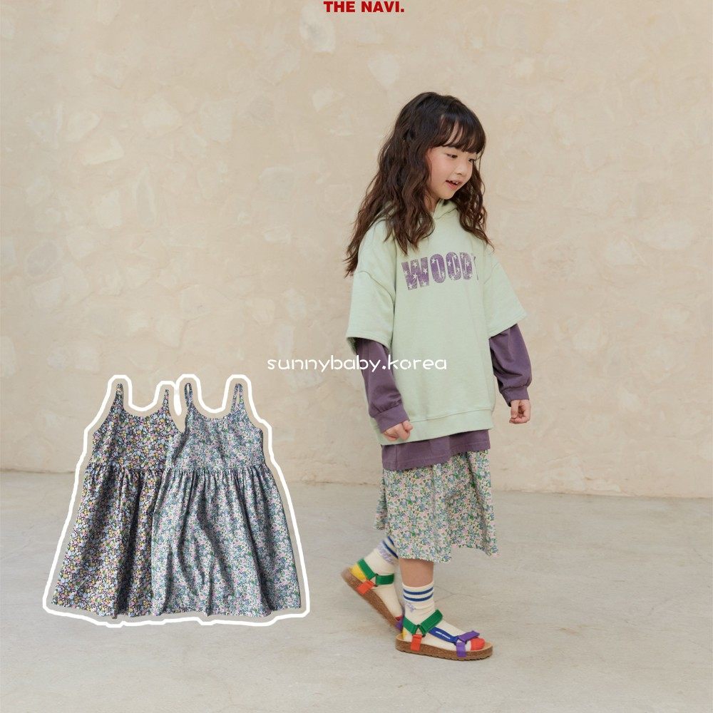 NAVI韩国进口童装代购26春女大小童棉柔复古碎花松紧腰吊带连衣裙,童装/婴儿装/亲子装,连衣裙,淘宝优惠券,粉丝福利购,淘宝优惠卷