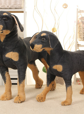 仿真黑力狗毛绒玩具狗狗公仔