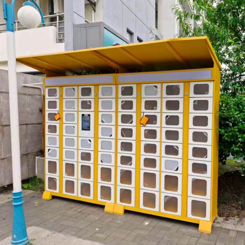 单位医院双面保温加热自助扫码存取餐柜校园智能外卖柜自提柜园区
