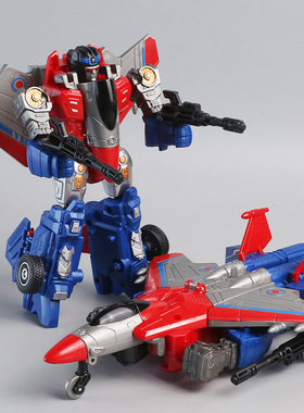 变形飞机惯性玩具车儿童益智变身战警汽车侠卡车战士机器人模型