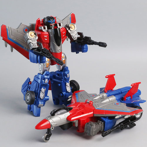 变形飞机惯性玩具车儿童益智变身战警汽车侠卡车战士机器人模型