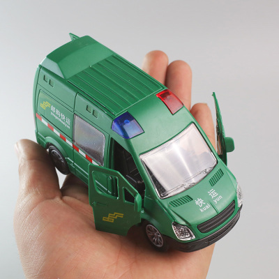 邮政车模型儿童惯性开门玩具车