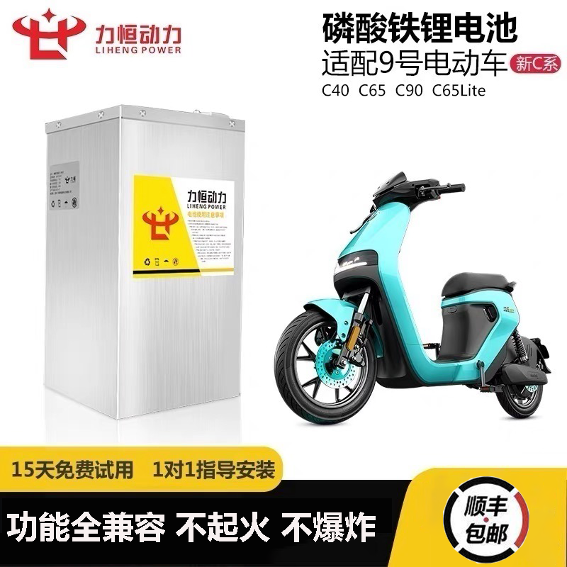 9号电动车锂电池新c90改装磷酸铁锂电池48V52v电瓶新国标增程动力