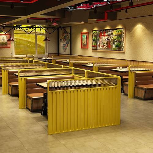 网红餐厅长虹玻璃铁艺*