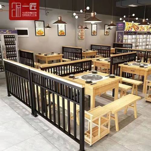 餐厅隔断花架铁艺护栏屏