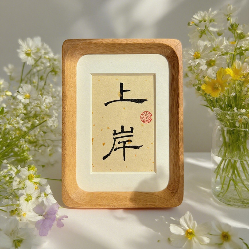 纯手写书法摆件励志迷你小相框