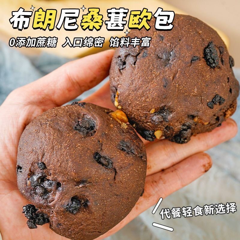 糖尿人专用零食可以吃的无糖精坚果面包桑葚蓝莓懒人早餐代餐饱腹